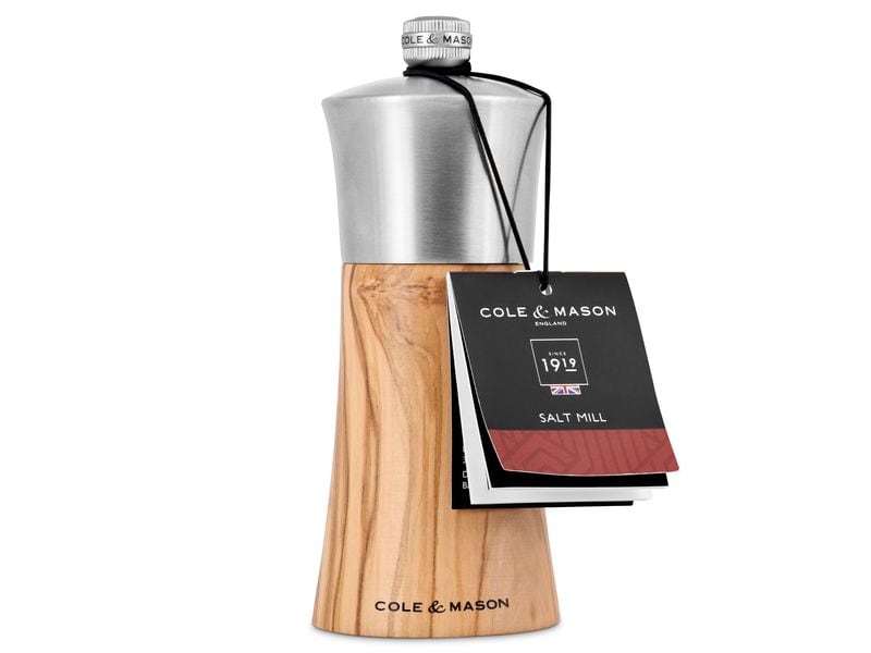 Cole&Mason Salzmühle Bromley 15 cm, Silber/Braun