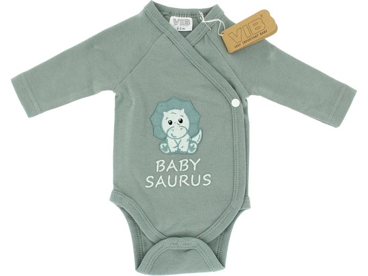 Very Important Baby Langarm-Wickelbody Body Dinosaurier Gr. 56