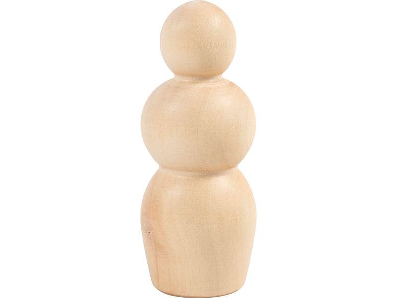 [1994756] Creativ Company Holzartikel Kegelfigur 7.5 cm, 5 Stück