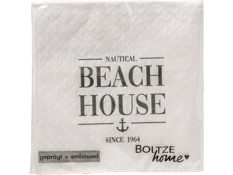 Boltze Papierservietten Beach House 16.5 x 16.5 cm, 20 Stück