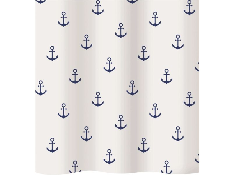 diaqua® Duschvorhang Anchor 240 x 180 cm, Blau/Weiss