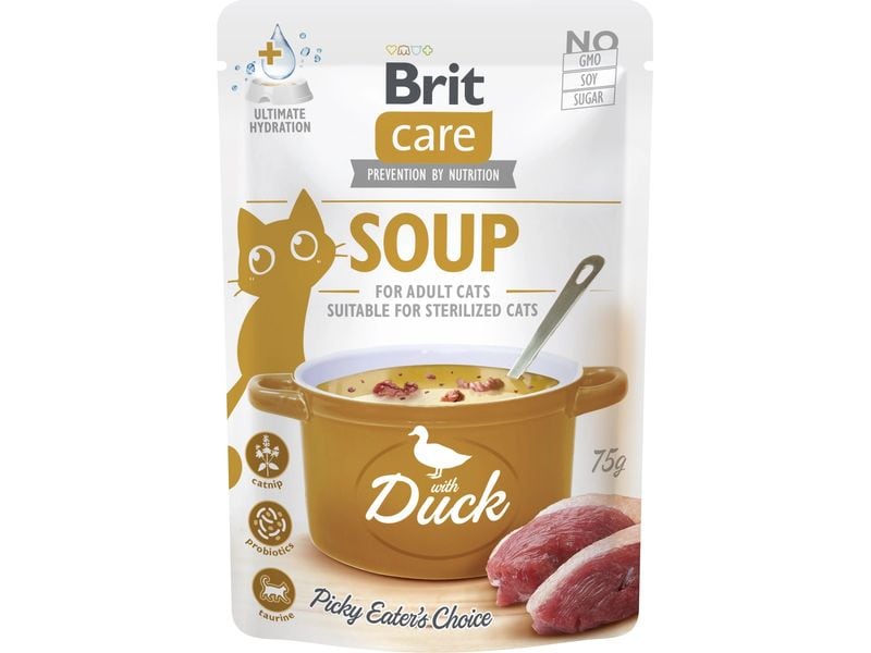 Brit Katzen-Snack Care Cat Soup with Duck 15 x 75 g