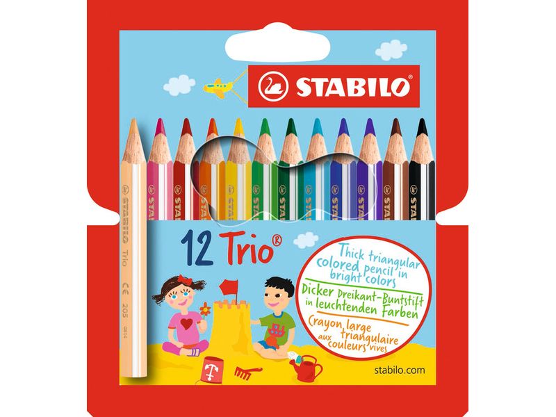 [2105412] STABILO Trio dick kurz Dreickant-Farbstift, 12er Etui