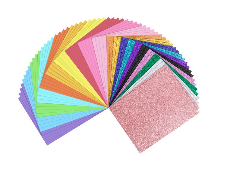 LOKLIK Kartonpapier Set 21.6 x 28 cm, 60 Stück, Mehrfarbig