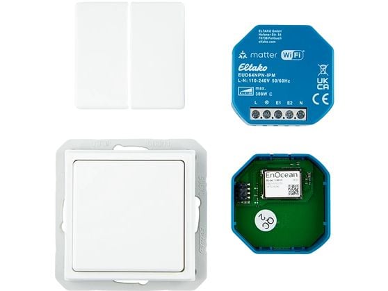 [2140020] Eltako EB-RF-Dimmaktor-Set EnOcean, Matter, 0-300 W, 100-230 V