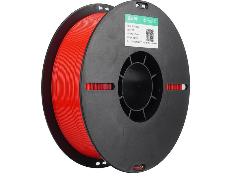 [2151582] eSun Filament PETG-Basic, Rot 1.75 mm 1 kg