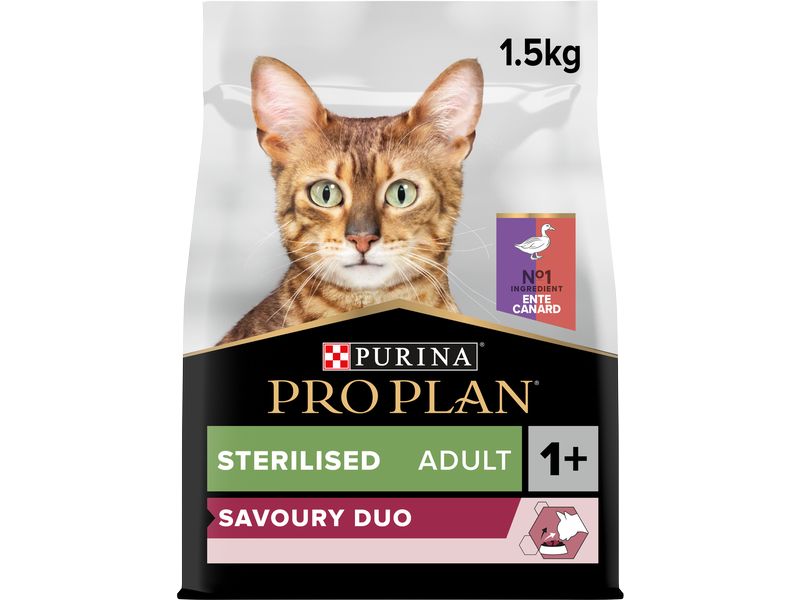 Purina Pro Plan Adult Sterilised Savoury Duo Ente und Leber 1.5 kg