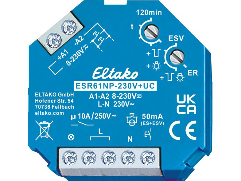 Eltako ESR61NP-230 V+UC Unterputz 1 Schliesser 10 A 250 V AC