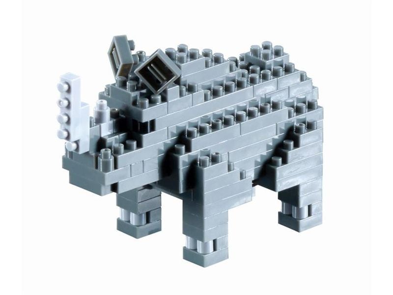 BRIXIES Bausteinmodell Nashorn aus 115 Bausteinen