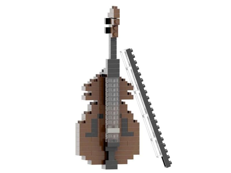 BRIXIES Bausteinmodell Kontrabass aus 114 Bausteinen