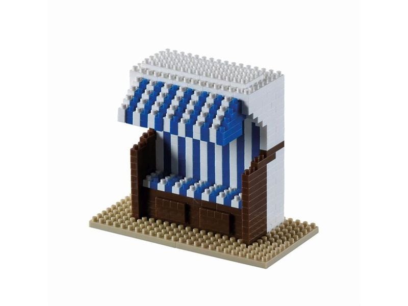 BRIXIES Bausteinmodell Strandkorb aus 432 Bausteinen