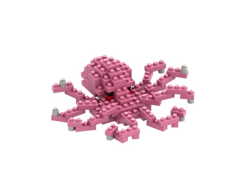 BRIXIES Bausteinmodell Kleiner Oktopus aus 91 Bausteinen