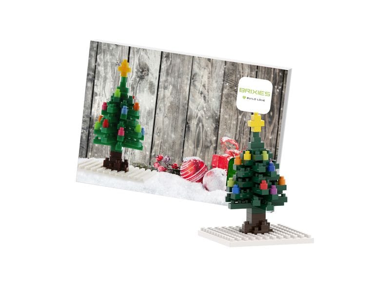 BRIXIES Bausteinmodell Weihnachtsbaum aus 72 Bausteinen