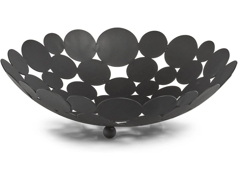 Zeller Present Früchtekorb Metall 1 Stück, Schwarz