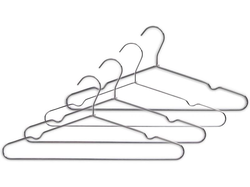 Zeller Present Kleiderbügel Set, 4-tlg., Metall Silber