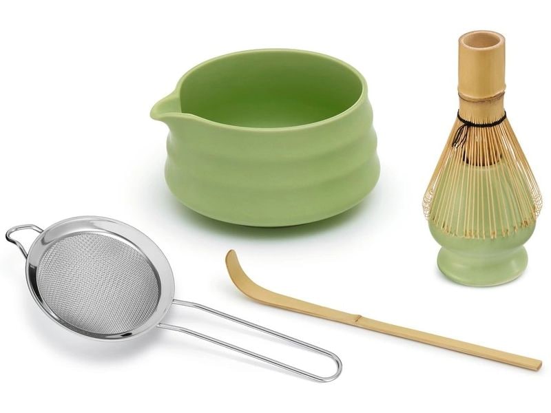 [2150687] GOURMETmaxx GOURMETmaxx Matcha-Set grün Keramik 5-tlg. 0.45 l, Grün