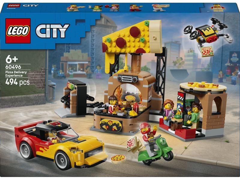 LEGO® City Pizza-Liefererlebnis mit Fahrzeugen 60496