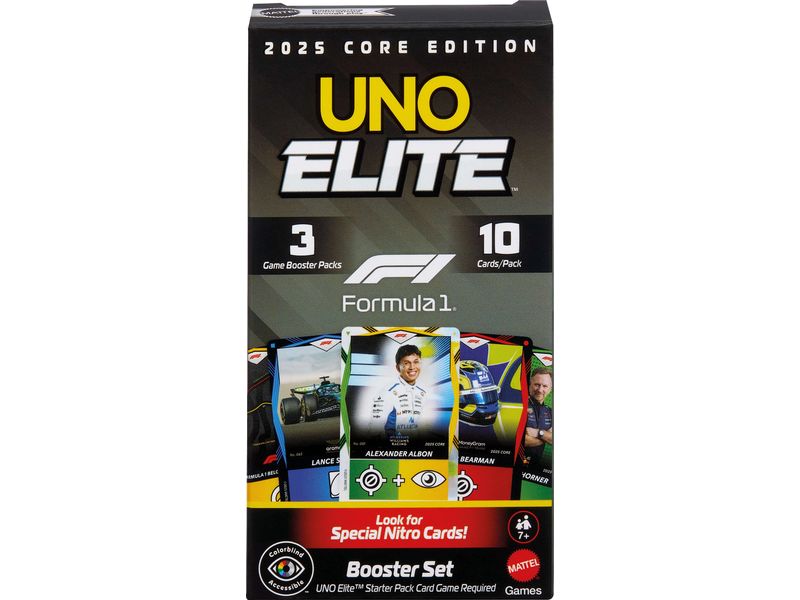 Mattel Spiele Kartenspiel Elite F1 Booster Set, 30 Karten