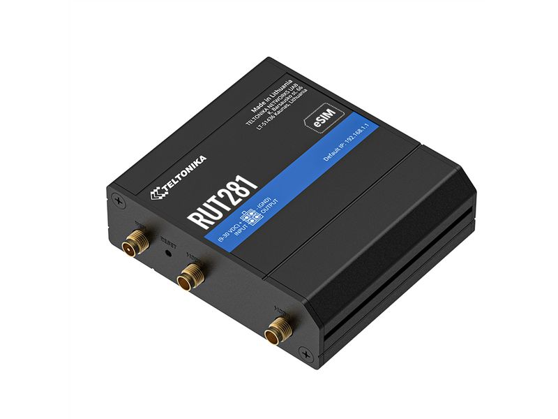 [2086629] Teltonika RUT281 CAT4 LTE Router SIM und eSIM Schwarz