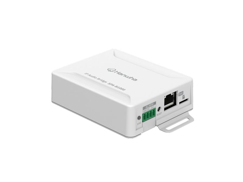 [2149832] Hanwha Vision IP Audio Bridge SPA-B1000 Analog zu IP, POE, 15W, 24 V DC
