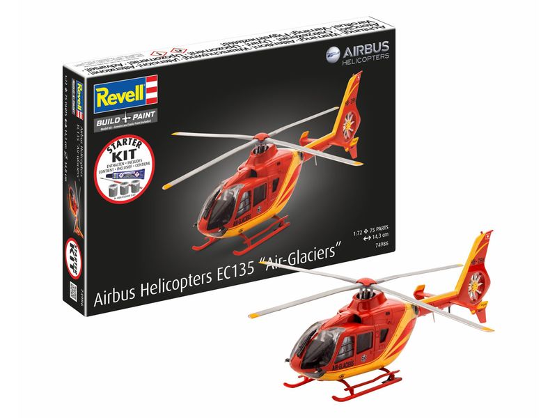 Revell Starter Kit Airbus Helicopters EC135 Air-Glaciers 1:72