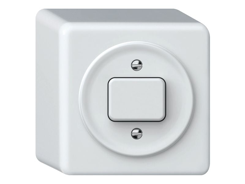 Hager Schalter ORIGIN AP-Druckschalter SCH3 QuickConnect ws