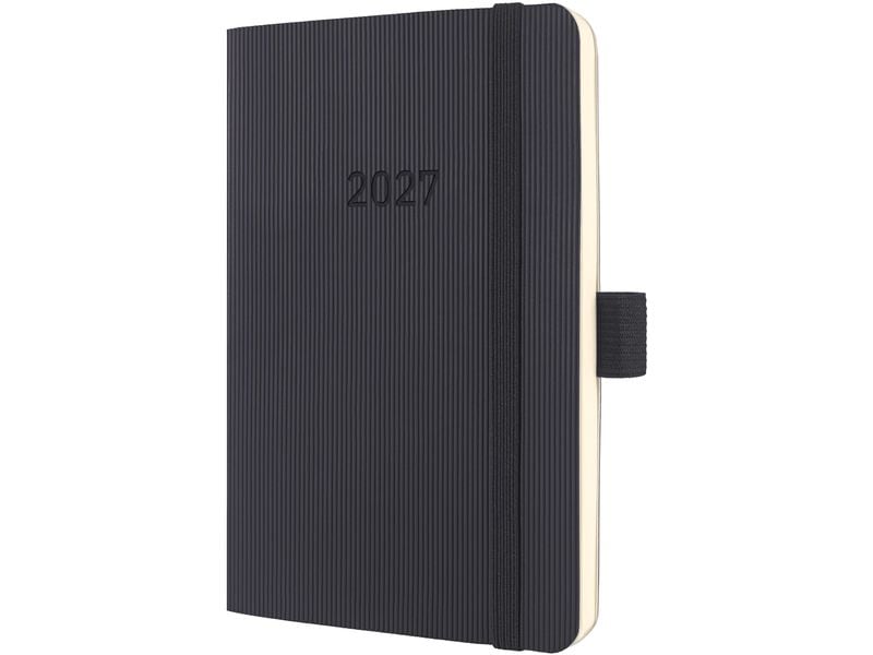 [2102631] Sigel Wochenagenda Conceptum 2027 1W/2S, 9.3 x 14 cm Schwarz