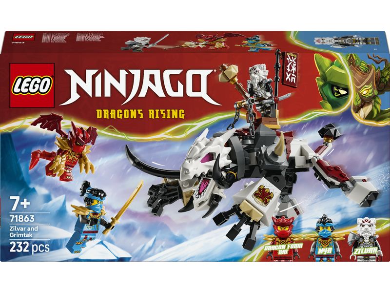 LEGO® Ninjago Zilvar auf seinem Drachentier Grimtak 71863