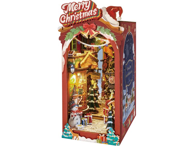 Rolife Bausatz Christmas Street Bücherregal-Diorama