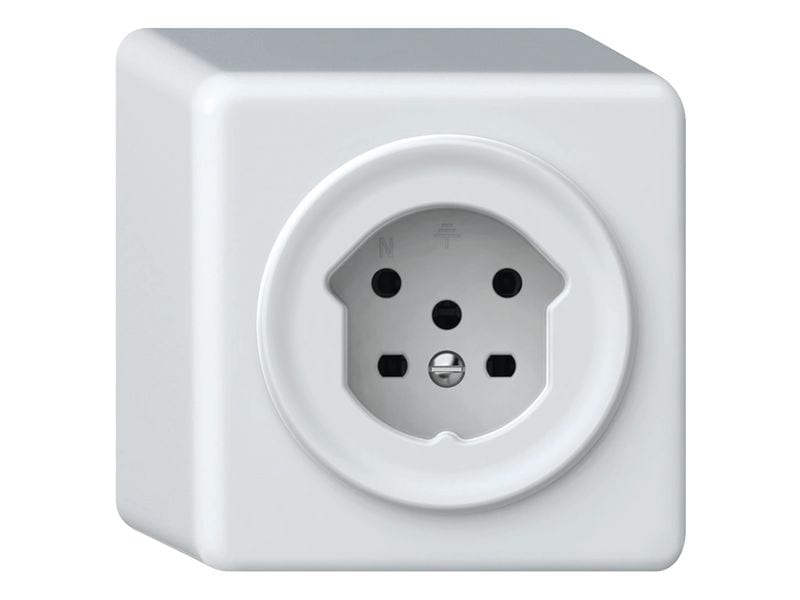 Hager Steckdose ORIGIN AP-Steckdose 1xT15 (10A/400 V) ws