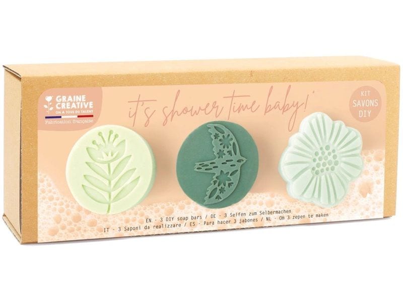 Graine Créative GSeifen DIY Kit Wellness mit 3 Seifenblöcken und 3 Formen