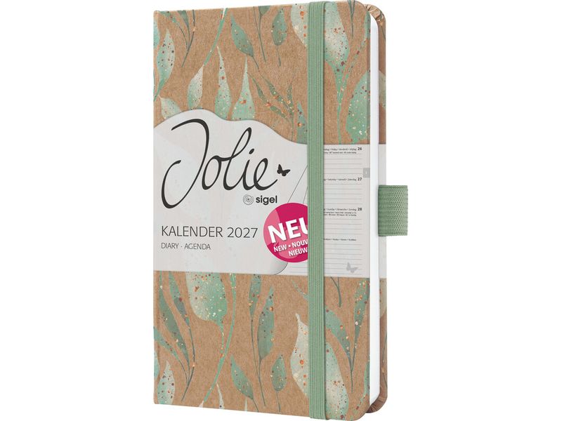 Jolie Wochenagenda Pure Blätter, 2027, Grün