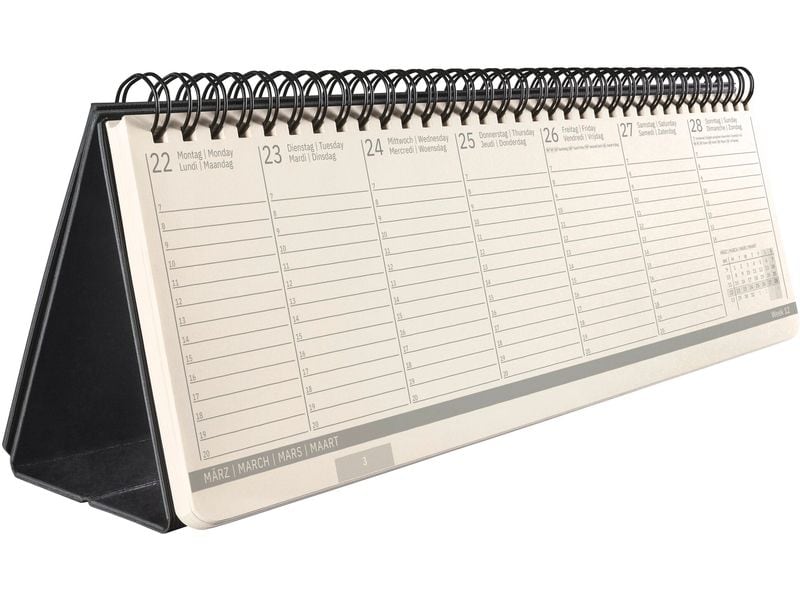 Sigel Tisch-Querkalender Conceptum 2027 30 x 14.3 cm, Schwarz