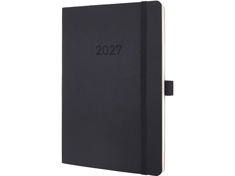 Sigel Wochenagenda Conceptum 2027 1W/2S, 13.5 x 21, Schwarz