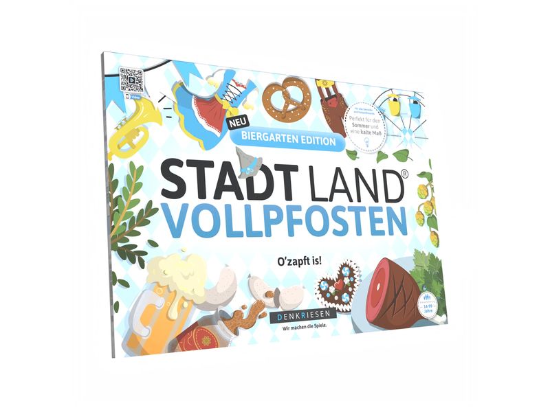 Denkriesen Partyspiel Stadt Land Vollpfosten Biergarten Edition -DE-