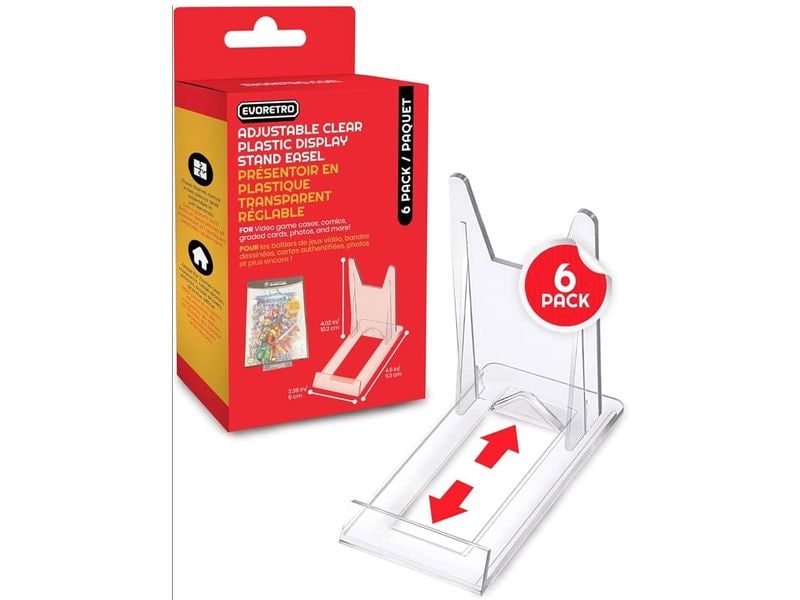 [2149101] EvoRetro Display Stand 6er-Pack Verstellbar Acryl Transparent