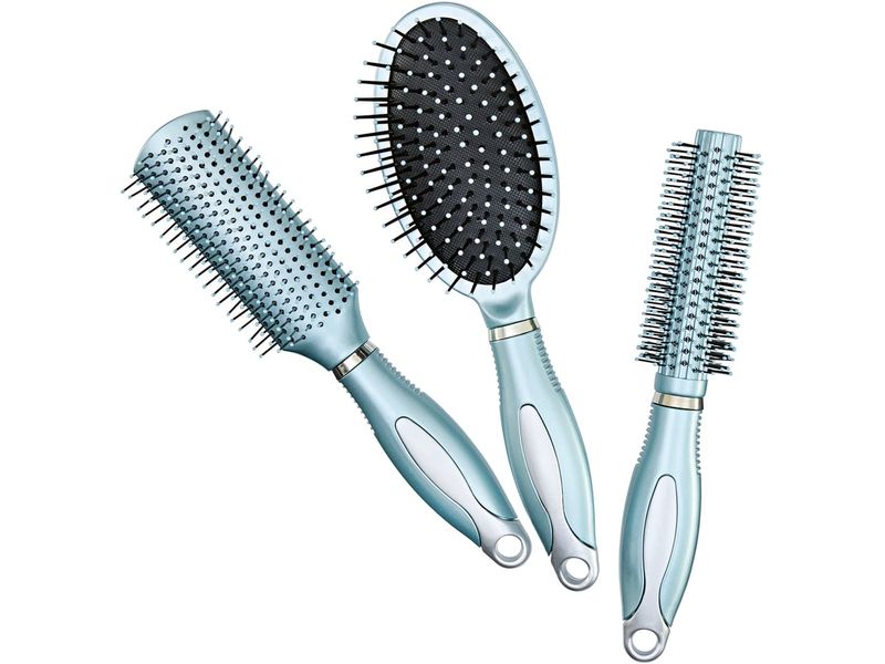 VITALmaxx Haarbürsten mint 3er-Set Blau