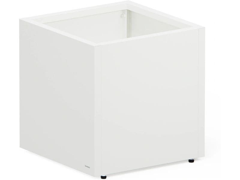 Herstera Metall-Pflanzgefäss Cube 50 cm Moon White