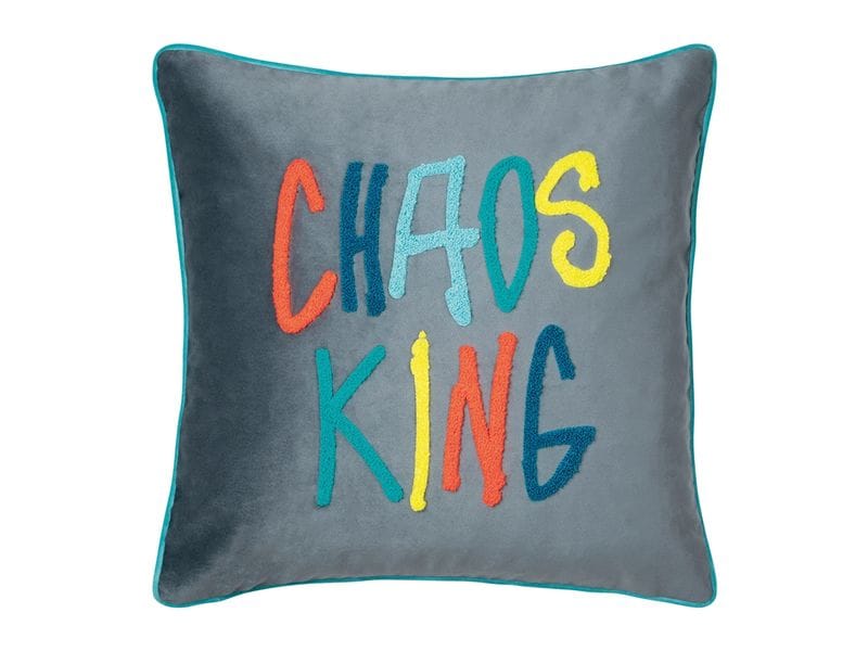 [2130249] pad Kissen Letters Chaos King Grau 40 x 40 cm