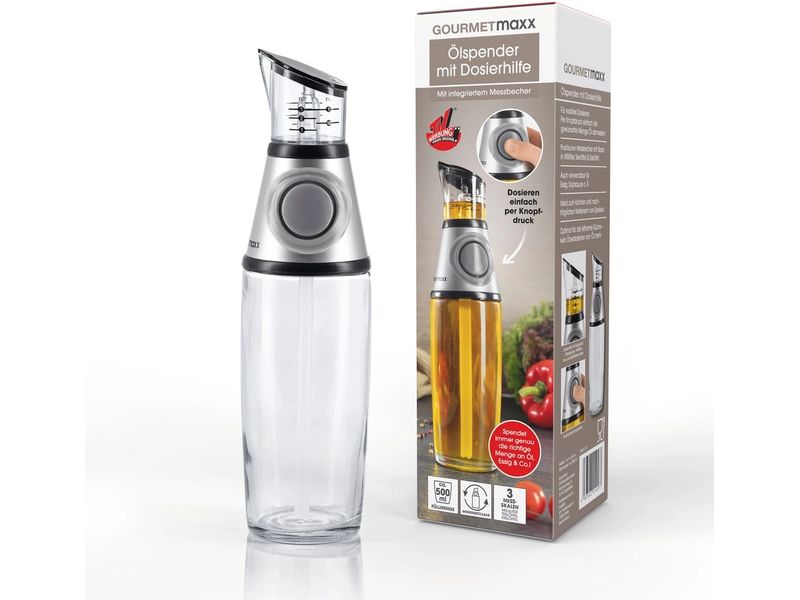 GOURMETmaxx Öl Spender 500 ml, Silber