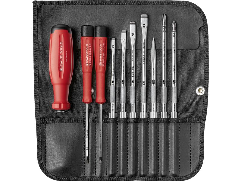 [2057854] PB Swiss Tools Schraubenzieher-Set PB 38215.ind Wechselklingen 9-teilig