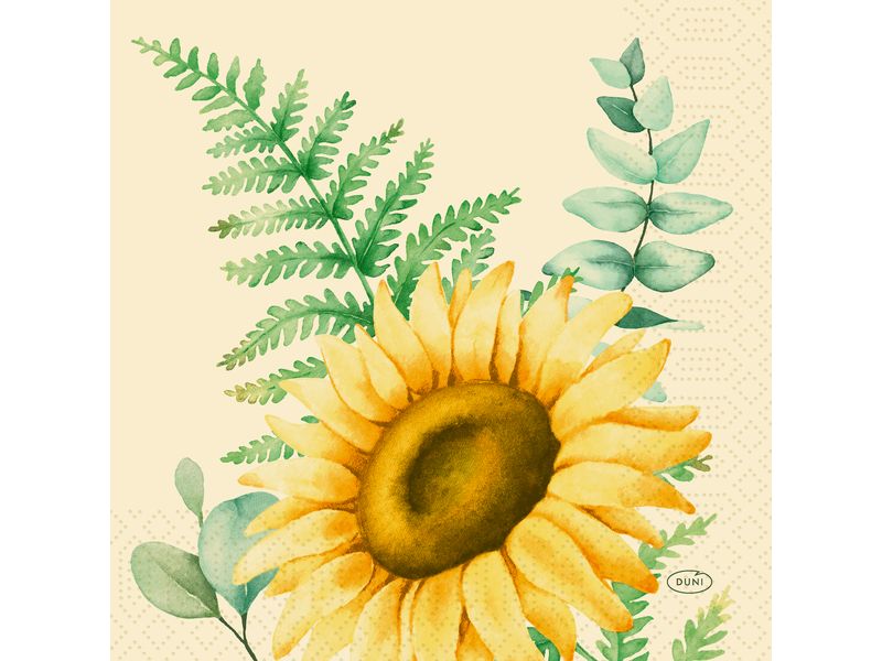 Duni Papierservietten Sunflower Dreams 33 cm x 33 cm, 50 Stück