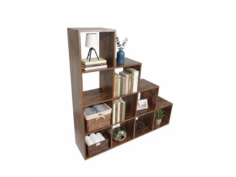 relaxdays Regal 129.5 x 129.5 x 29 cm Braun
