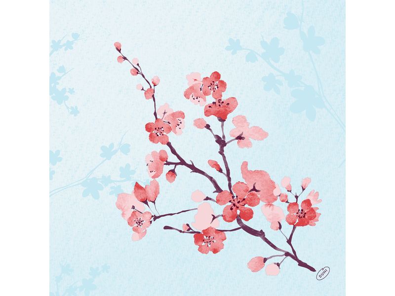 Duni Papierservietten Cherry Breeze 40 cm x 40 cm, 60 Stück