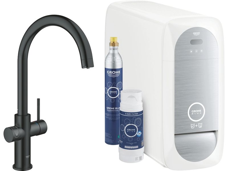 GROHE Küchenarmatur Blue Home C-Auslauf Samt Schwarz