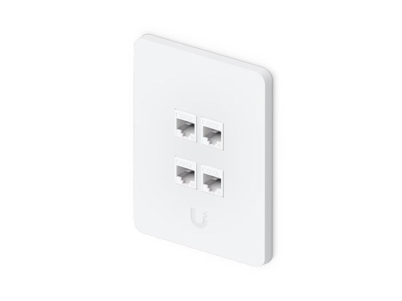 [2038563] Ubiquiti Vertikal Paintable Keystone Wall Plate 4-Port, 4er-Pack