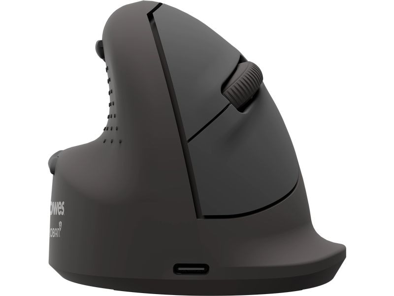 Fellowes Workplace Vertikalmaus Breyta Plus+ Linkshänder, Gross, Schwarz