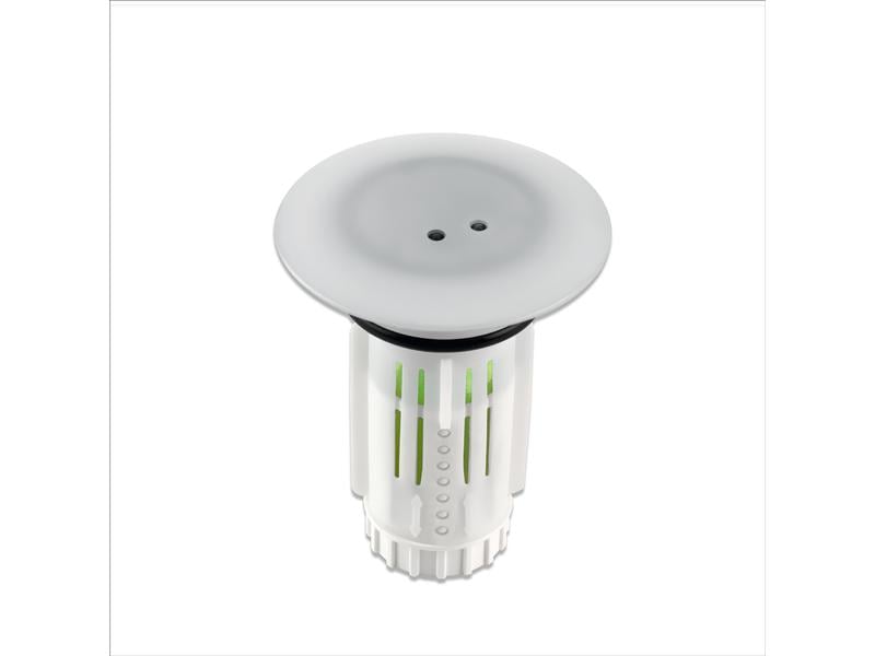 Abfluss-Fee LED-Abflussstopfen Weiss/Chrom mit Duftstein