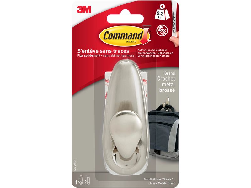 Command Wandhaken Forever Classic L Silber