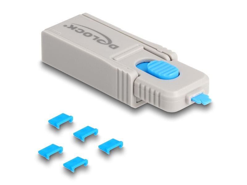 Delock Micro USB Port Blocker Set 5 Stück mit Verschlusswerkzeug